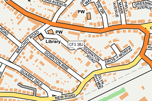 CF3 3BJ map - OS OpenMap – Local (Ordnance Survey)