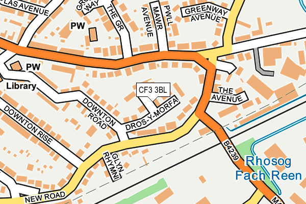 CF3 3BL map - OS OpenMap – Local (Ordnance Survey)