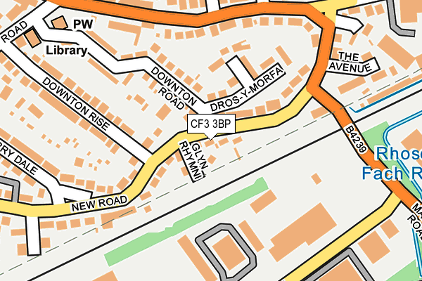 CF3 3BP map - OS OpenMap – Local (Ordnance Survey)
