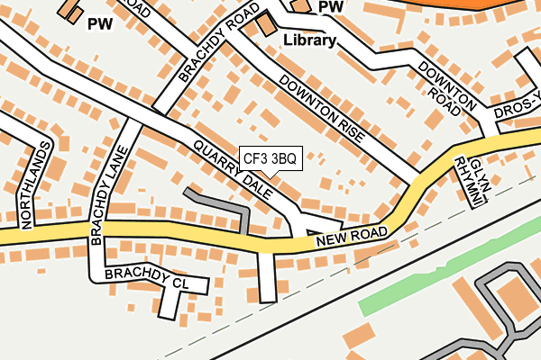 CF3 3BQ map - OS OpenMap – Local (Ordnance Survey)