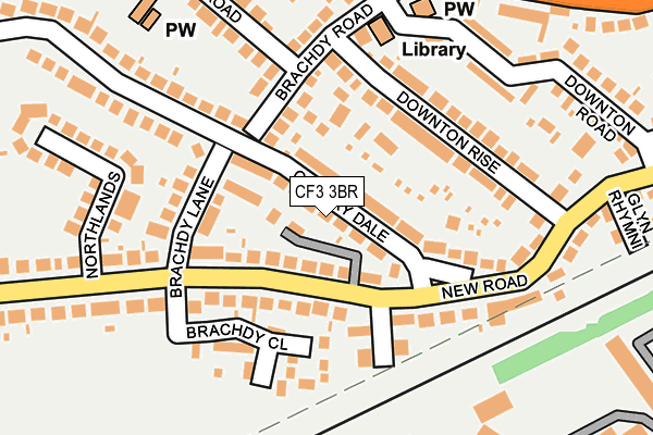 CF3 3BR map - OS OpenMap – Local (Ordnance Survey)