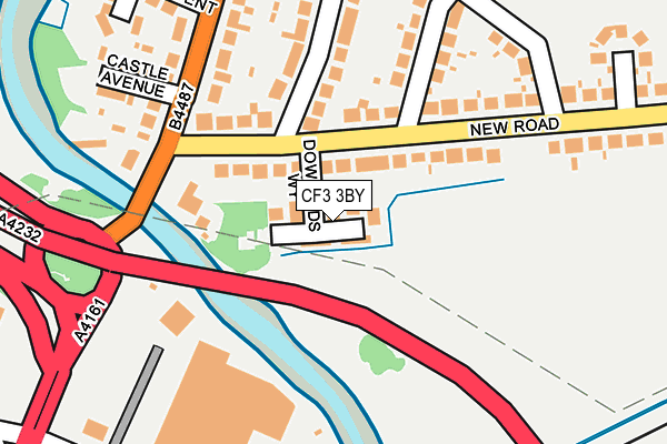 CF3 3BY map - OS OpenMap – Local (Ordnance Survey)