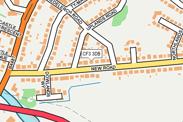 CF3 3DB map - OS OpenMap – Local (Ordnance Survey)