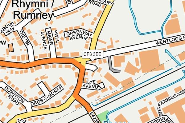 CF3 3EE map - OS OpenMap – Local (Ordnance Survey)