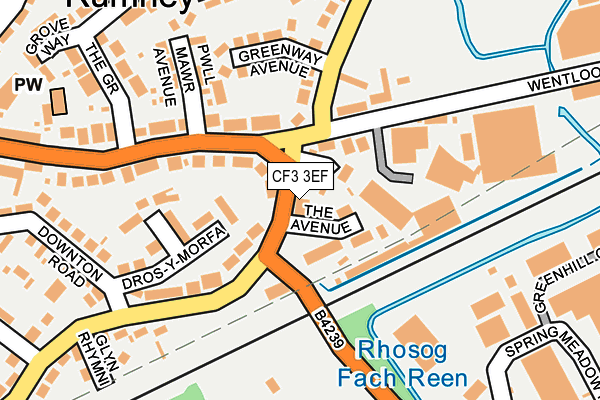 CF3 3EF map - OS OpenMap – Local (Ordnance Survey)