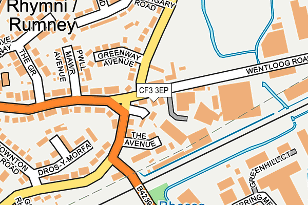 CF3 3EP map - OS OpenMap – Local (Ordnance Survey)