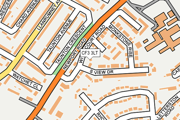 CF3 3LT map - OS OpenMap – Local (Ordnance Survey)