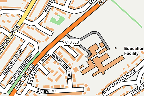 CF3 3LU map - OS OpenMap – Local (Ordnance Survey)