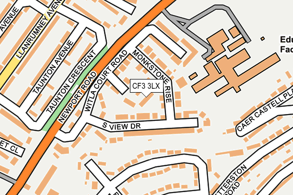CF3 3LX map - OS OpenMap – Local (Ordnance Survey)