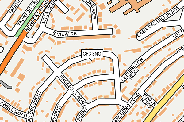 CF3 3NG map - OS OpenMap – Local (Ordnance Survey)