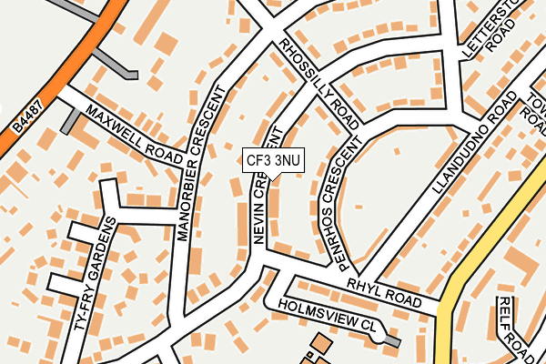 CF3 3NU map - OS OpenMap – Local (Ordnance Survey)