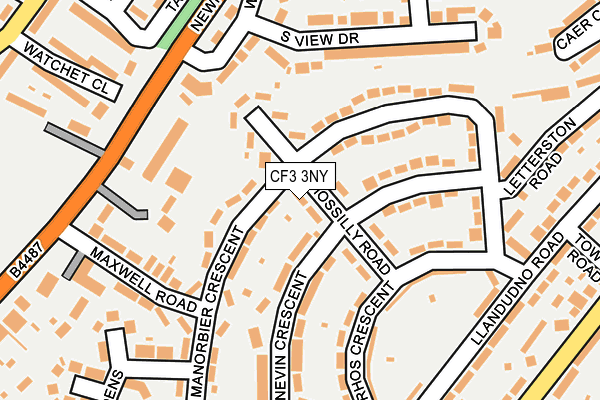 CF3 3NY map - OS OpenMap – Local (Ordnance Survey)