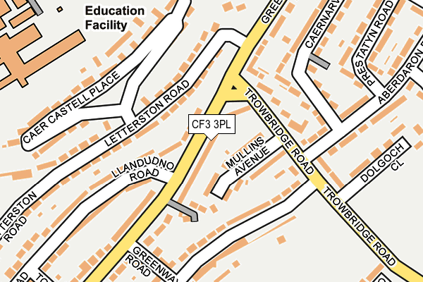 CF3 3PL map - OS OpenMap – Local (Ordnance Survey)