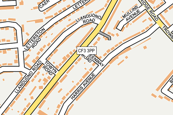 CF3 3PP map - OS OpenMap – Local (Ordnance Survey)