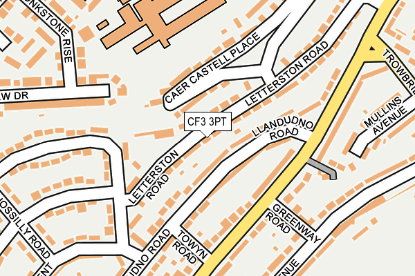 CF3 3PT map - OS OpenMap – Local (Ordnance Survey)