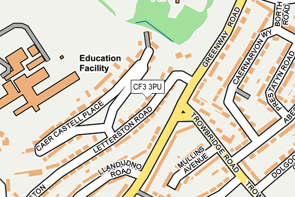 CF3 3PU map - OS OpenMap – Local (Ordnance Survey)