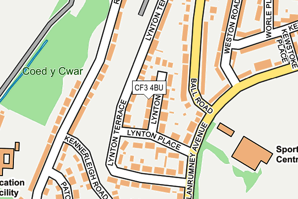 CF3 4BU map - OS OpenMap – Local (Ordnance Survey)