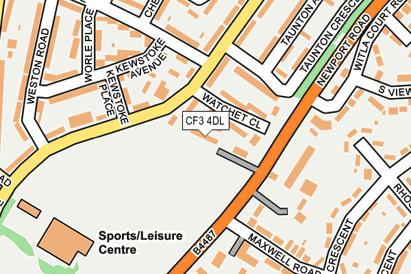 CF3 4DL map - OS OpenMap – Local (Ordnance Survey)