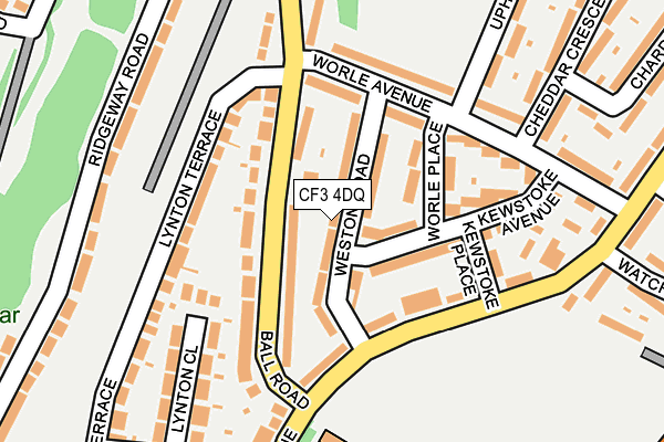 CF3 4DQ map - OS OpenMap – Local (Ordnance Survey)