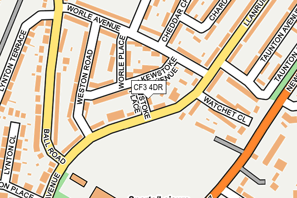 CF3 4DR map - OS OpenMap – Local (Ordnance Survey)