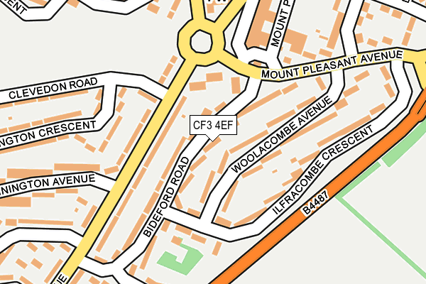 CF3 4EF map - OS OpenMap – Local (Ordnance Survey)