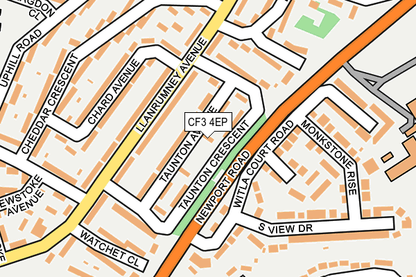 CF3 4EP map - OS OpenMap – Local (Ordnance Survey)