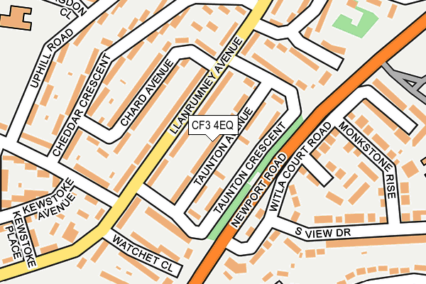 CF3 4EQ map - OS OpenMap – Local (Ordnance Survey)