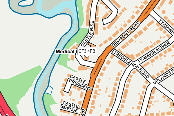 CF3 4FB map - OS OpenMap – Local (Ordnance Survey)