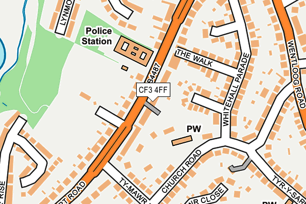 CF3 4FF map - OS OpenMap – Local (Ordnance Survey)