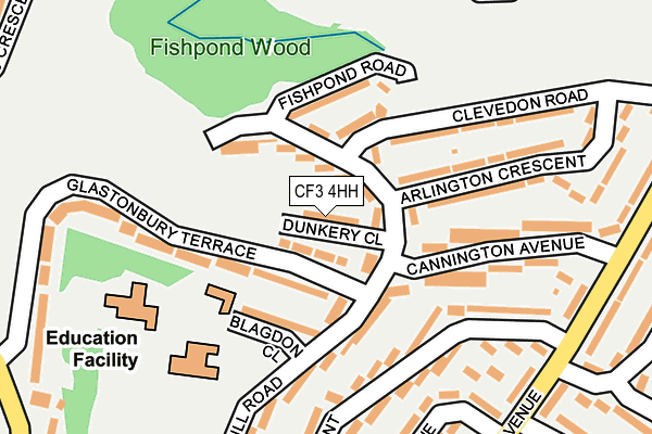 CF3 4HH map - OS OpenMap – Local (Ordnance Survey)
