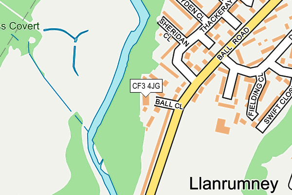 CF3 4JG map - OS OpenMap – Local (Ordnance Survey)