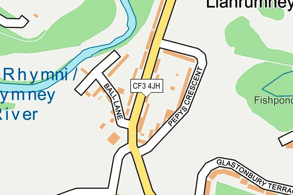 CF3 4JH map - OS OpenMap – Local (Ordnance Survey)