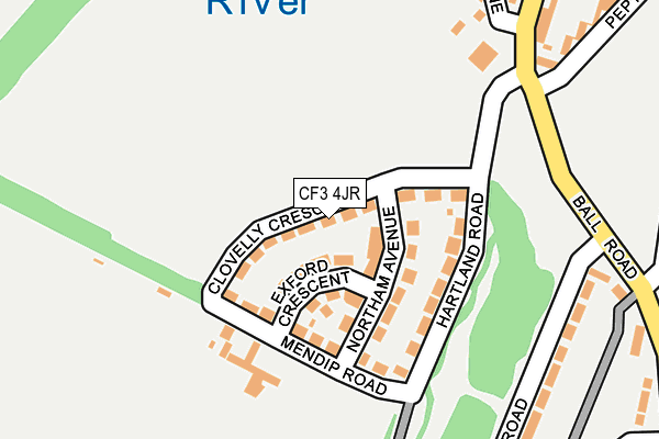 CF3 4JR map - OS OpenMap – Local (Ordnance Survey)