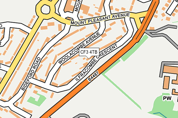 CF3 4TB map - OS OpenMap – Local (Ordnance Survey)