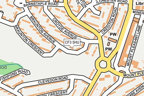 CF3 5HU map - OS OpenMap – Local (Ordnance Survey)