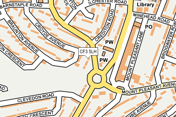 CF3 5LH map - OS OpenMap – Local (Ordnance Survey)