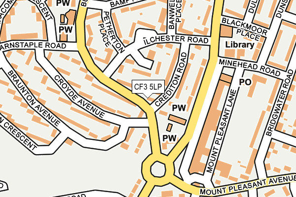 CF3 5LP map - OS OpenMap – Local (Ordnance Survey)