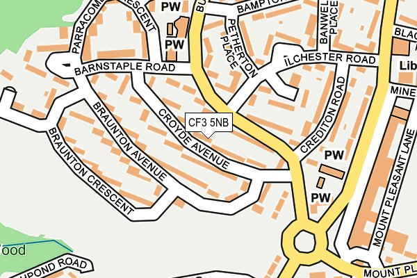 CF3 5NB map - OS OpenMap – Local (Ordnance Survey)