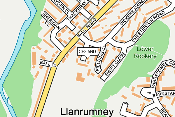 CF3 5ND map - OS OpenMap – Local (Ordnance Survey)