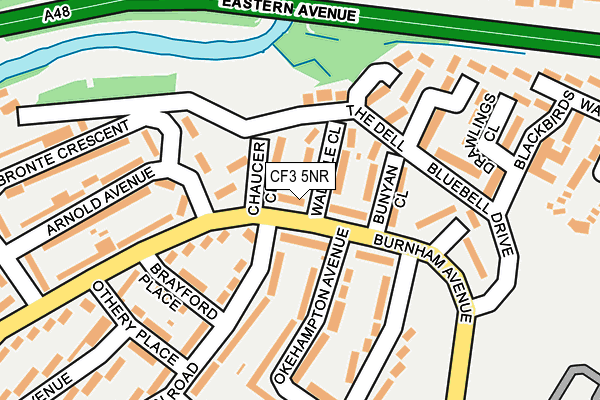 CF3 5NR map - OS OpenMap – Local (Ordnance Survey)