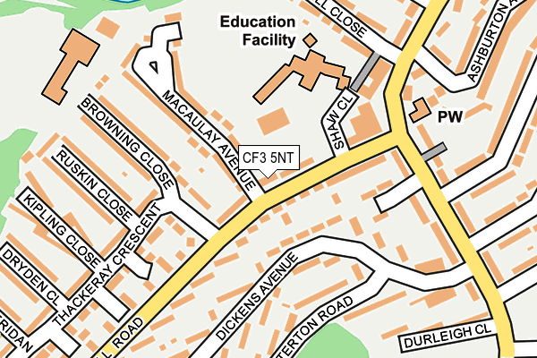 CF3 5NT map - OS OpenMap – Local (Ordnance Survey)