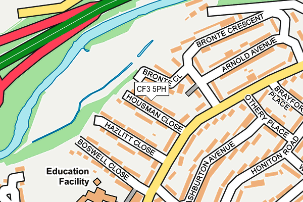 CF3 5PH map - OS OpenMap – Local (Ordnance Survey)