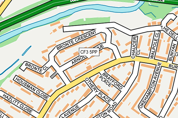 CF3 5PP map - OS OpenMap – Local (Ordnance Survey)