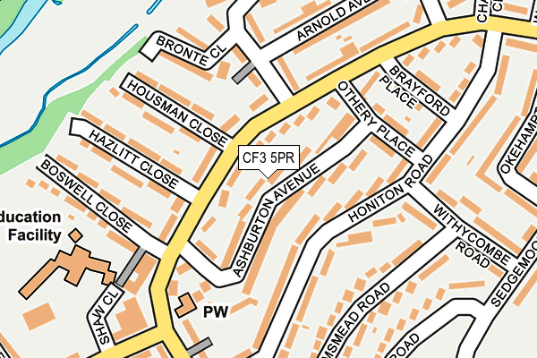 CF3 5PR map - OS OpenMap – Local (Ordnance Survey)