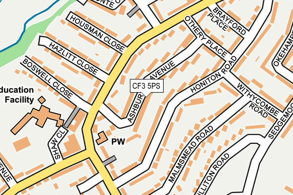 CF3 5PS map - OS OpenMap – Local (Ordnance Survey)