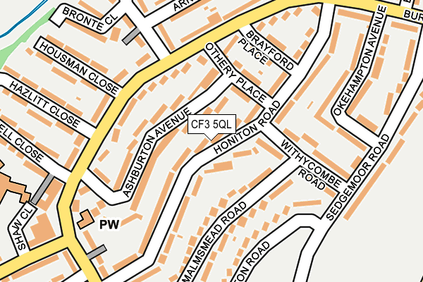 CF3 5QL map - OS OpenMap – Local (Ordnance Survey)