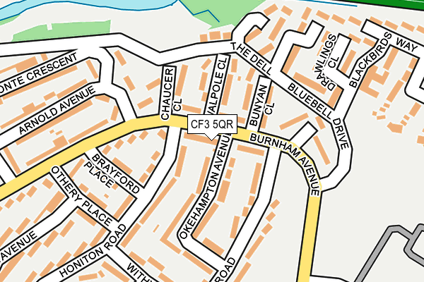 CF3 5QR map - OS OpenMap – Local (Ordnance Survey)