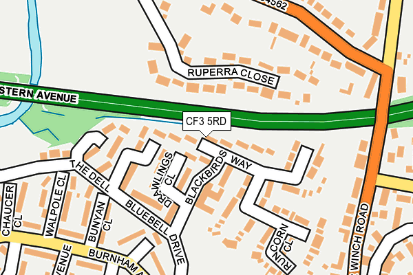 CF3 5RD map - OS OpenMap – Local (Ordnance Survey)