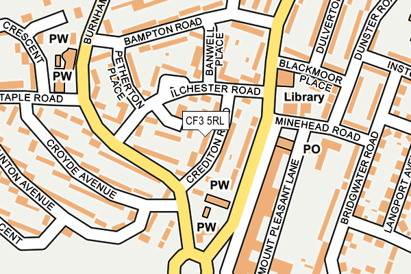 CF3 5RL map - OS OpenMap – Local (Ordnance Survey)