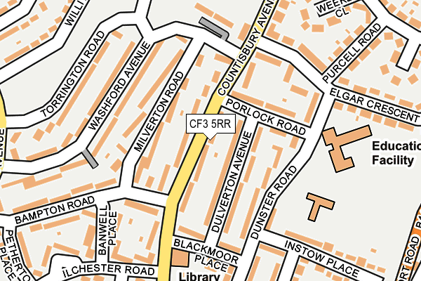 CF3 5RR map - OS OpenMap – Local (Ordnance Survey)